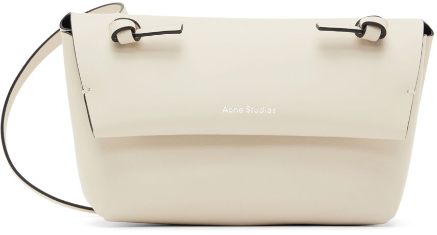 Skuldertaske Acne Studios Mini Leather Shoulder Bag Hvid | CG0151-, 0