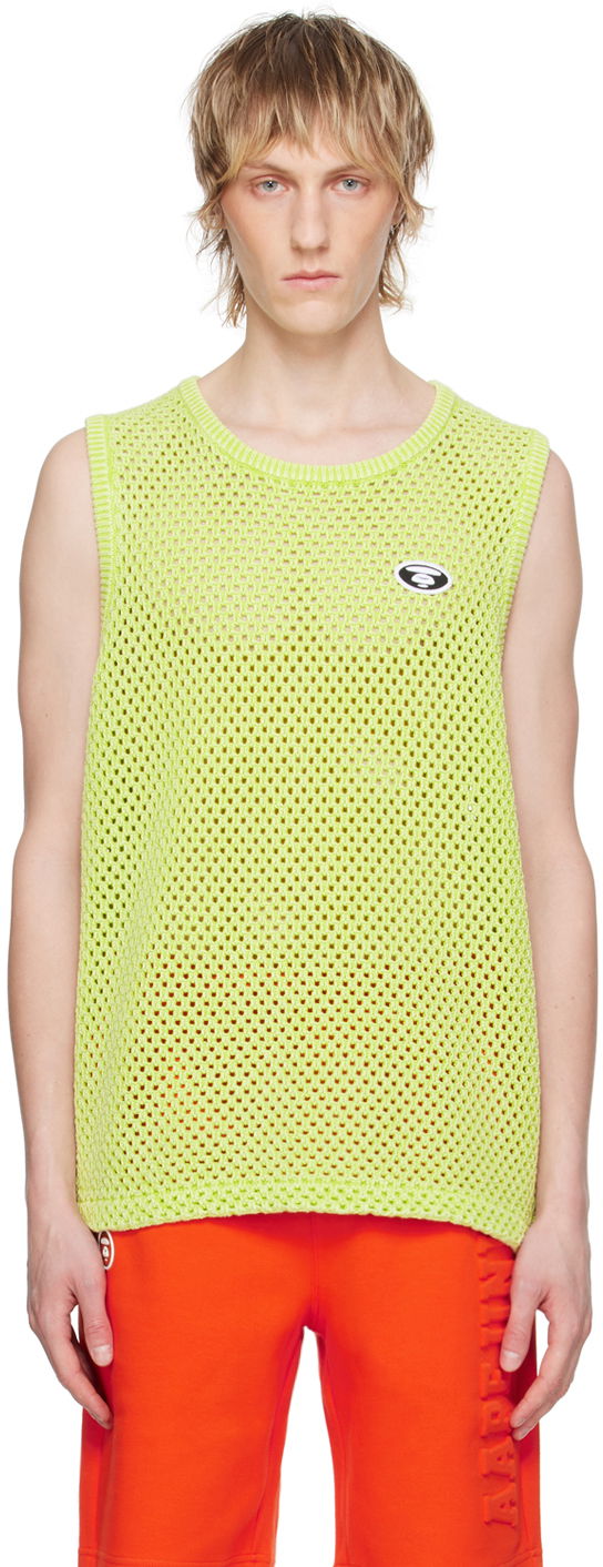 Tanktop AAPE by A Bathing Ape AAPE by A Bathing Ape Patch Knit Tank Top Grøn | AAPKNMB305XXMGRL, 0