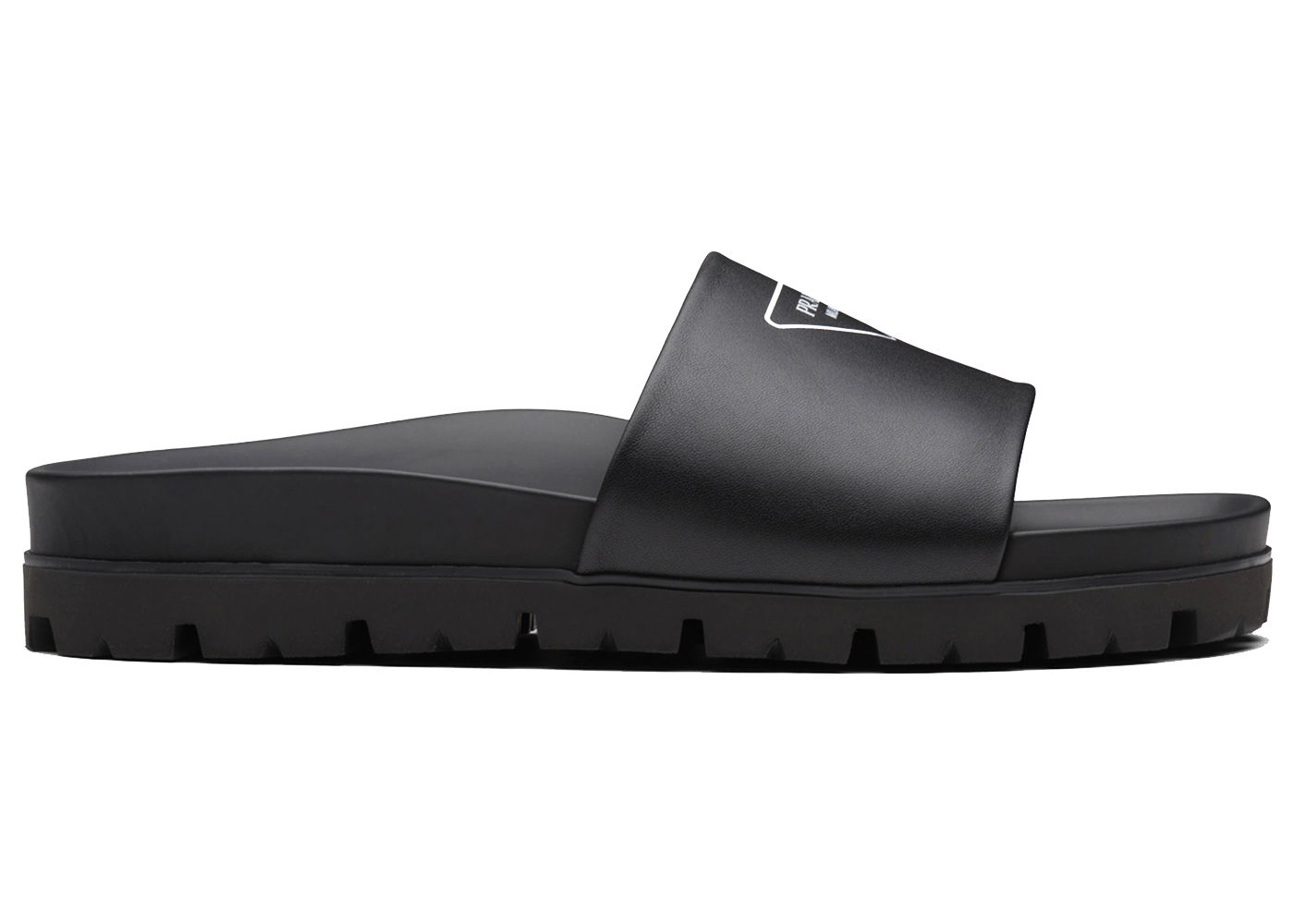 Sneakers og sko Prada Logo Leather Slide Sort | 2X3060_A21_F0002, 0