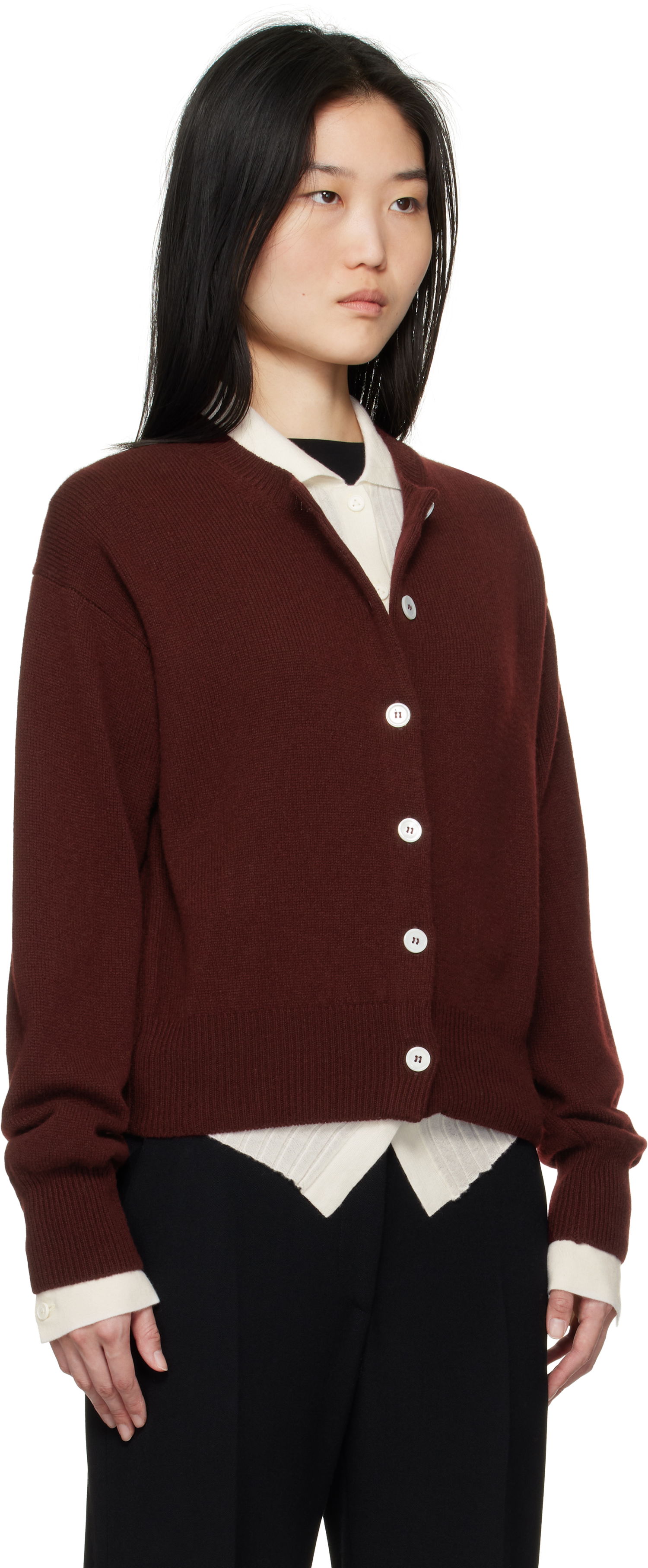 Sweater &Daughter &Daughter Ada Crewneck Cardigan Bourgogne | HKN03904, 1