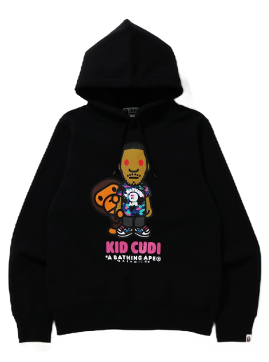 Sweatshirt BAPE Kid Cudi x Baby Milo Pullover Hoodie Sort | 002PPG731901XBLK