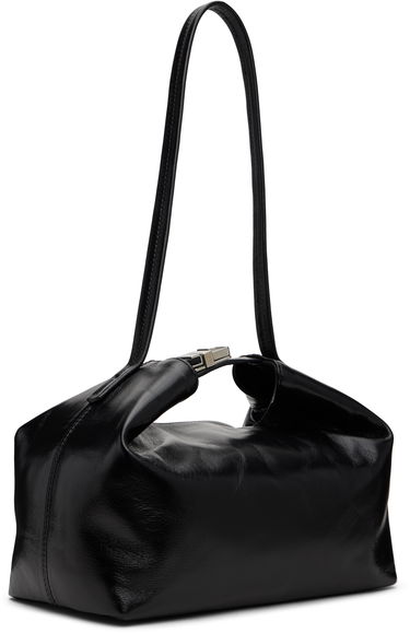 Håndtaske BY FAR Bea Creased Leather Shoulder Bag Sort | MWBSB052LL002BK001PL, 4