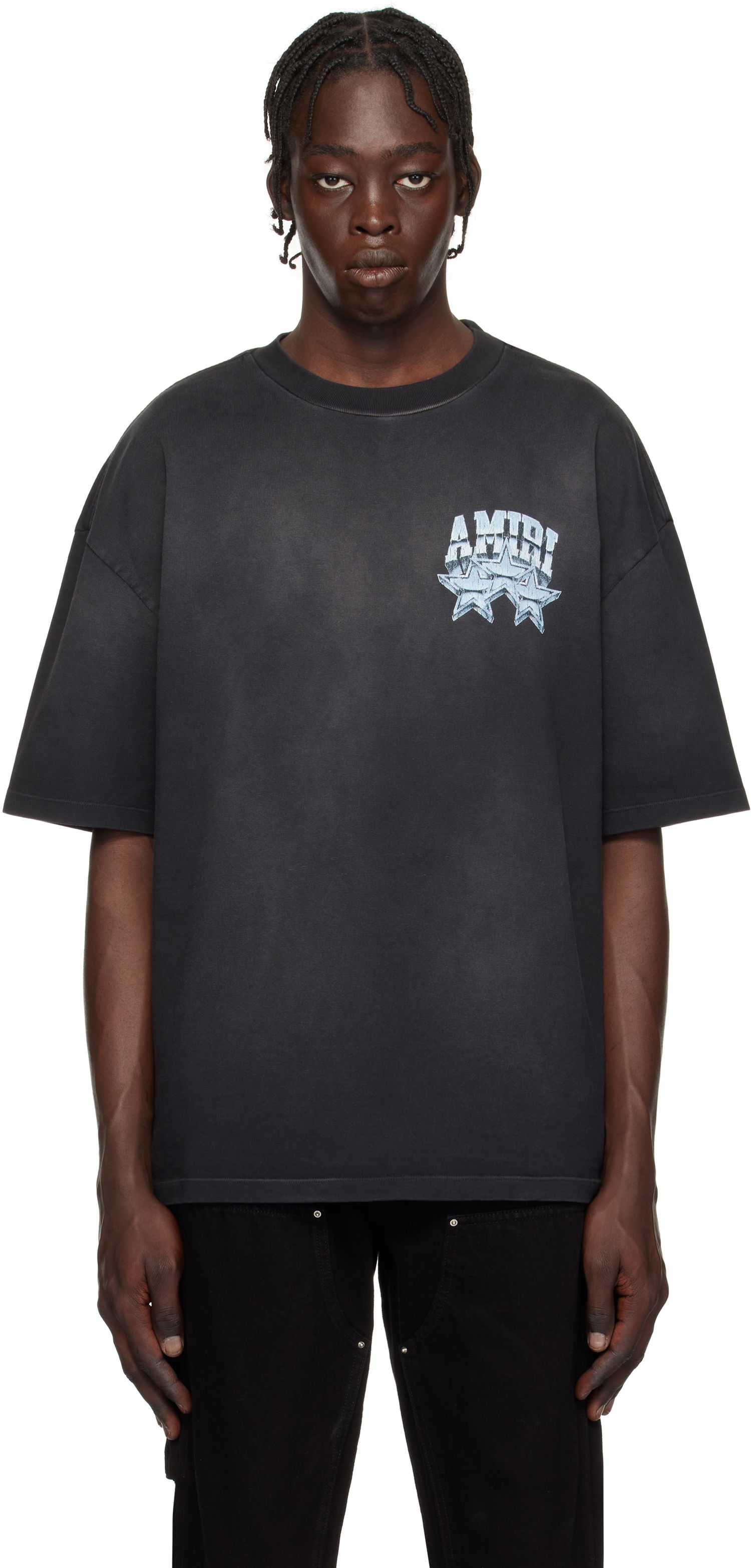 T-shirt AMIRI Championship Graphic Print Cotton T-Shirt Sort | AMJYTE1139, 0