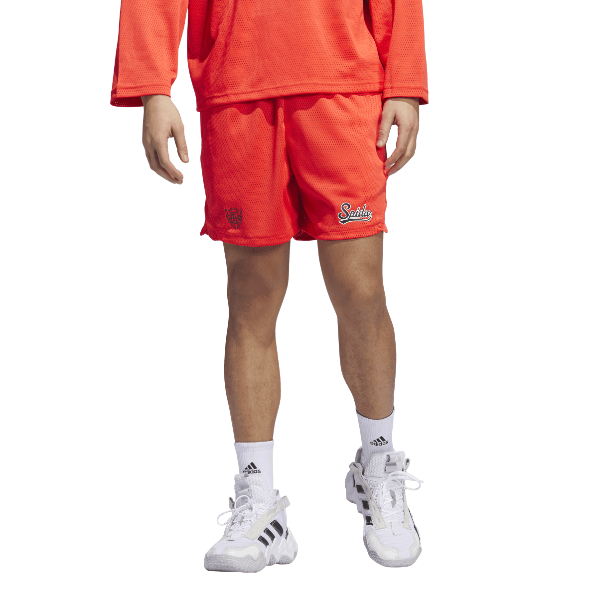 Shorts adidas Originals Donovan Mitchell Spida Mesh Shorts Rød | IJ0286, 0