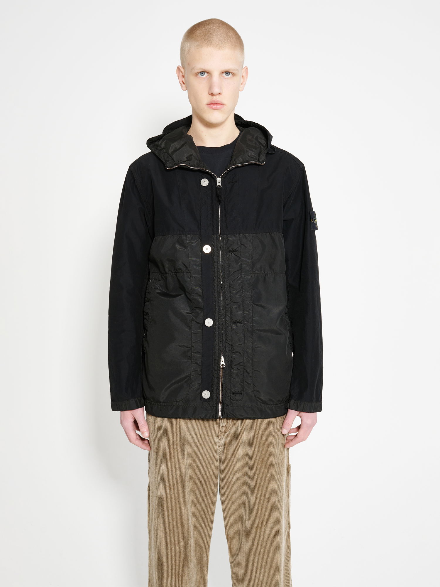 Jakke Stone Island Two Tone Hooded Jacket Sort | 801542732 V0029, 0