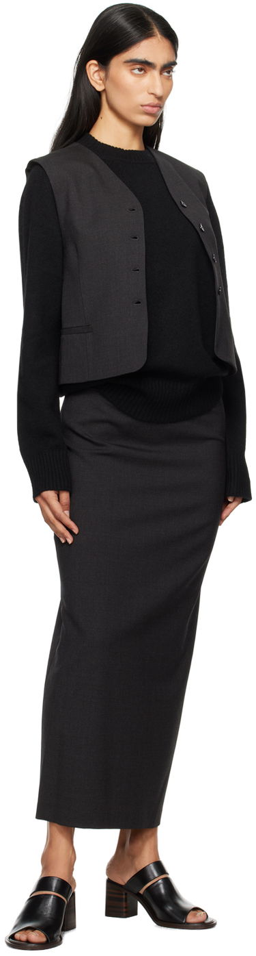 Nederdel Loulou de Saison Loulou de Saison Samos Midi Skirt Sort | SAMOS, 3
