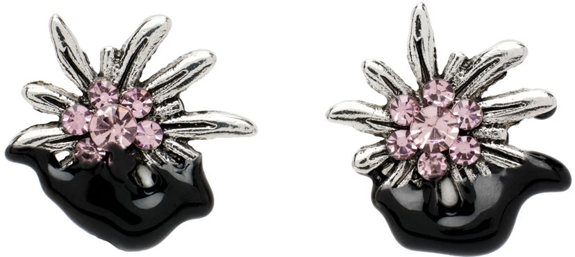 Øreringe Ottolinger Ottolinger Edelweiss Stud Earrings Sort | 1251505121