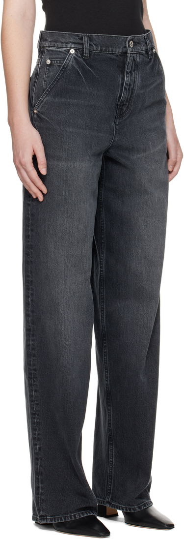 Jeans KENZO Kenzo x Futura High-Waisted Wide-Leg Jeans Sort | FF62DP2356C8, 4