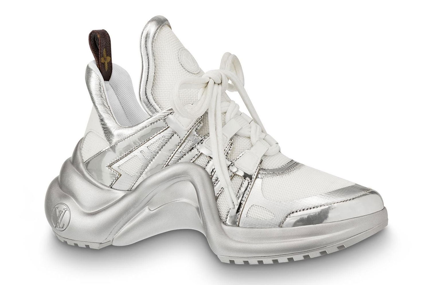 Sneakers og sko Louis Vuitton Archlight Trainer Metallic Silver (Women's) Metalisk | 1A52JB, 0