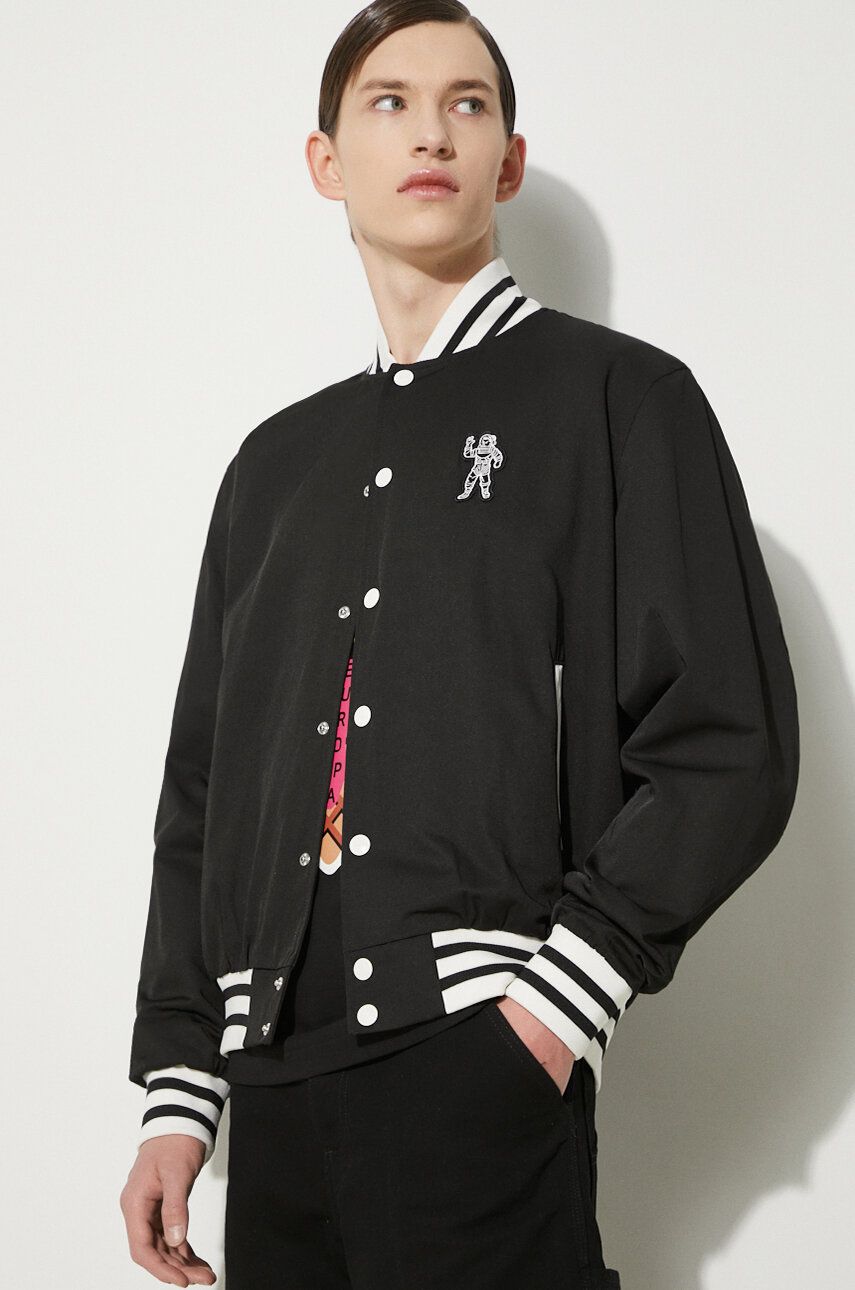 Bomberjakke BILLIONAIRE BOYS CLUB Billionaire Boys Club Arch Logo Lightweight Varsity Bomber Jacket Sort | B24201, 0