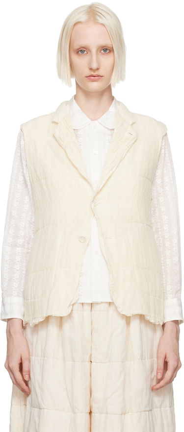 Vest Comme des Garçons Comme Des Garçons Notched Lapel Vest Hvid | TN-V001-051, 0