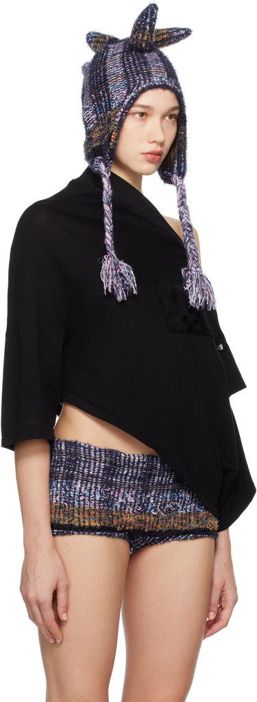Beanie Collina Strada Collina Strada Vitelli Edition Spiky Knit Bunny Beanie with Braided Tassels Flerfarvet | XXV1015, 3