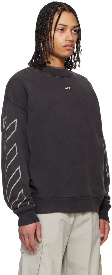 Sweater Off-White Off-White Crewneck Martyrdom Arrow Sweatshirt Sort | OMBA054S25FLE0081361, 1