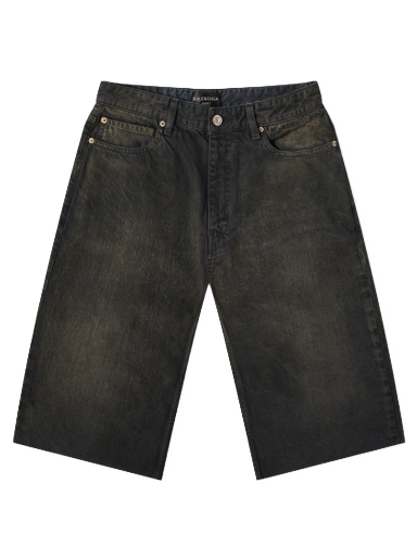 Shorts Balenciaga Denim Sort | 753212-TOW53-2150