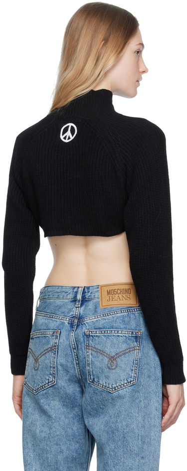 Sweater Moschino Moschino Jeans Cropped Turtleneck Sweater Sort | 0922 8706, 2