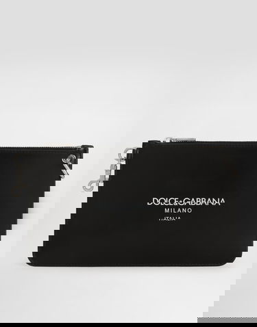 Håndtaske Dolce & Gabbana Calfskin Toiletry Bag Sort | BP3343A6E4880999, 0