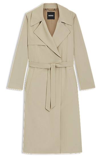 Trenchcoat BOSS BOSS Trench Coat with Fabric Belt Beige | 50541507