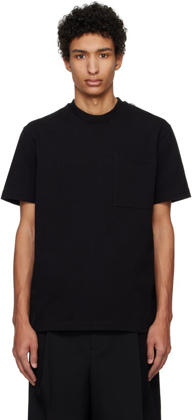T-shirt Jil Sander Jil Sander Logo Flag Pocket T-Shirt Sort | J22GC0197_J20256, 0