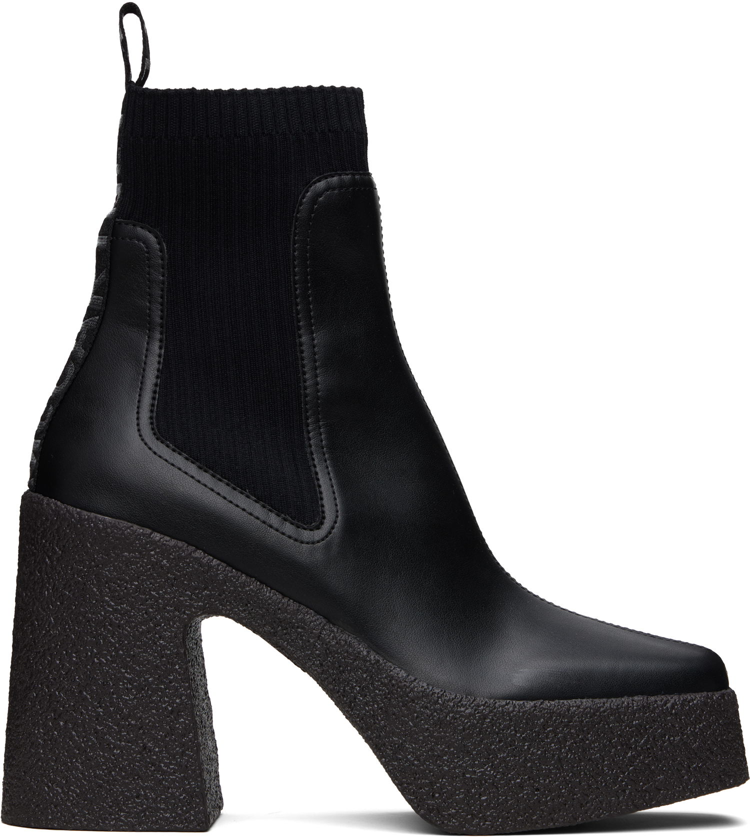 Sokker Stella McCartney Stella McCartney Skyla Heeled Sock Chelsea Boots Sort | 810440APADE0, 0