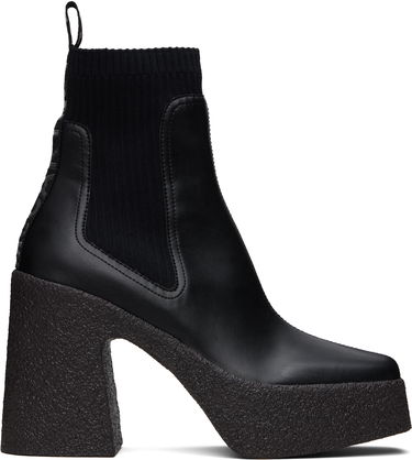 Sokker Stella McCartney Stella McCartney Skyla Heeled Sock Chelsea Boots Sort | 810440APADE0, 0