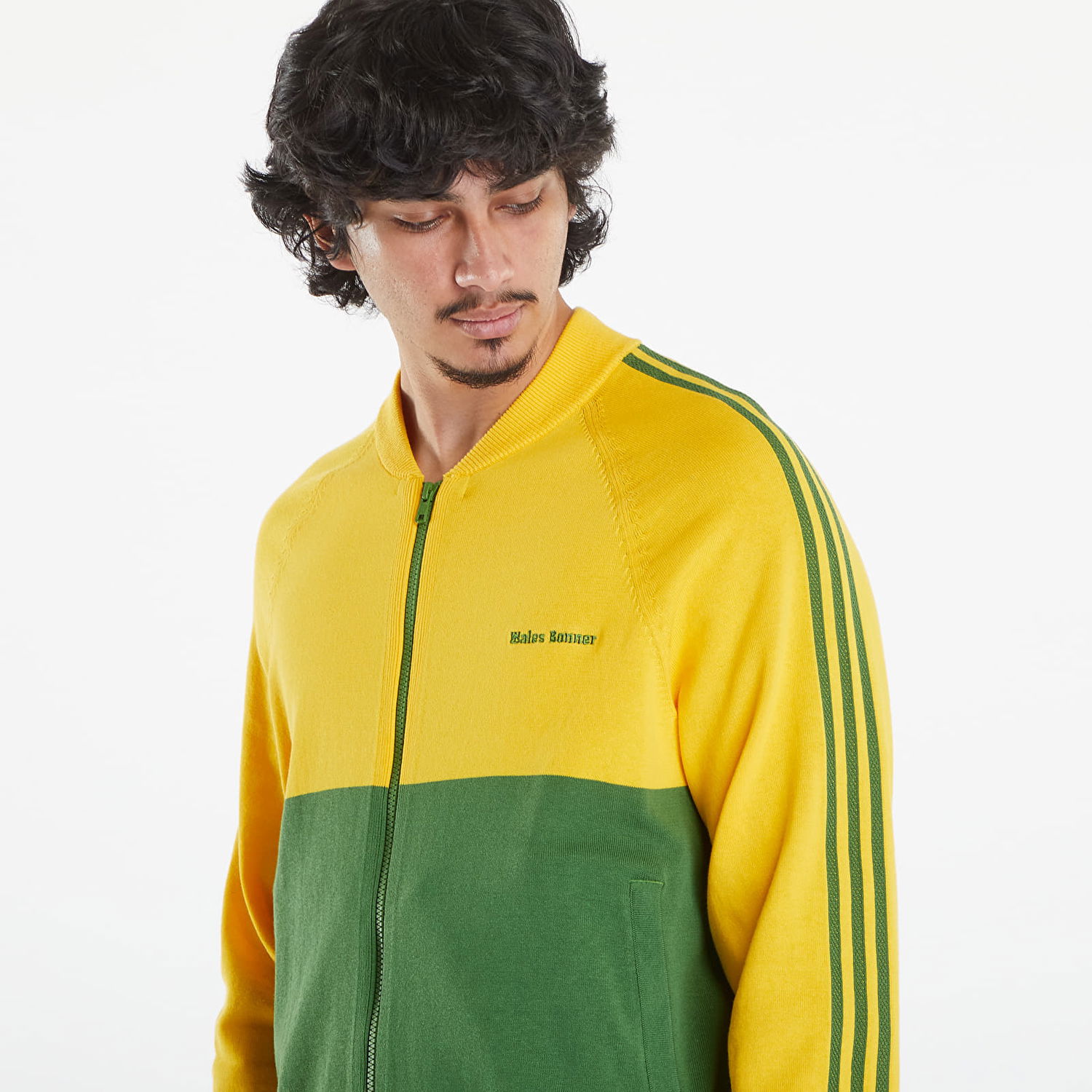 Sweatshirt adidas Originals Wales Bonner x Knit Sweatshirt Bold Gold/ Crew Green Gul | IW1174, 1