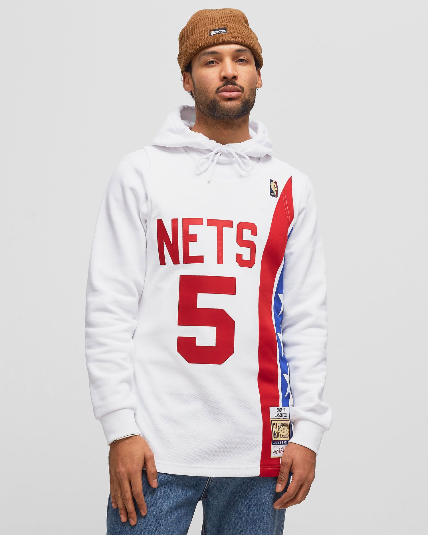 Jersey Mitchell & Ness NBA Authentic Jersey New Jersey Nets Alternate 2005-06 Jason Kidd #5 Hvid | AJY44484-NJN05JKIWHIT, 1