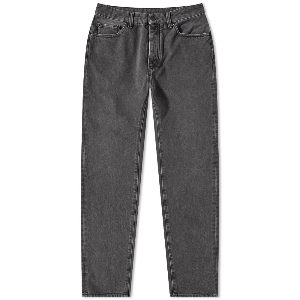 Jeans Palm Angels Curved Back Logo Jean Sort | PMYA012C99DEN0011001, 0