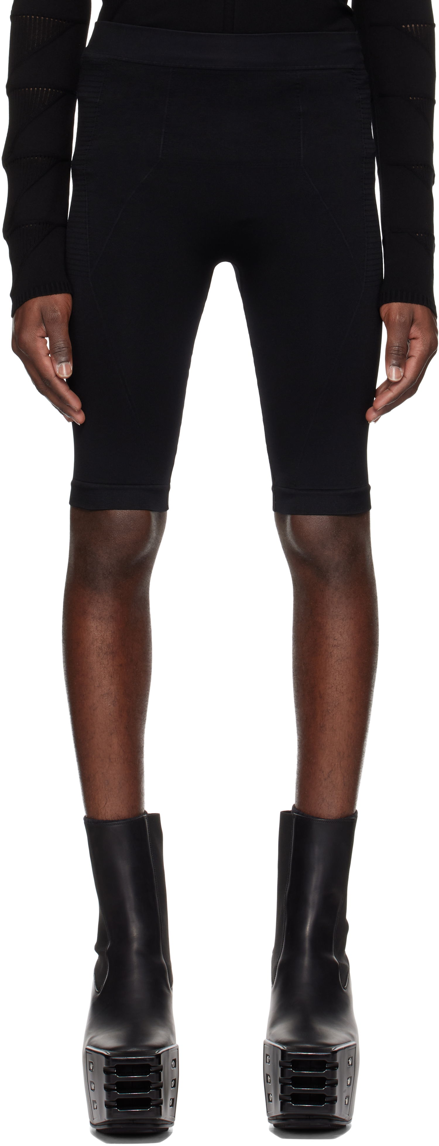 Shorts Rick Owens Rick Owens Hollywood Active Knit Shorts Sort | RU01E5693 KSP, 0