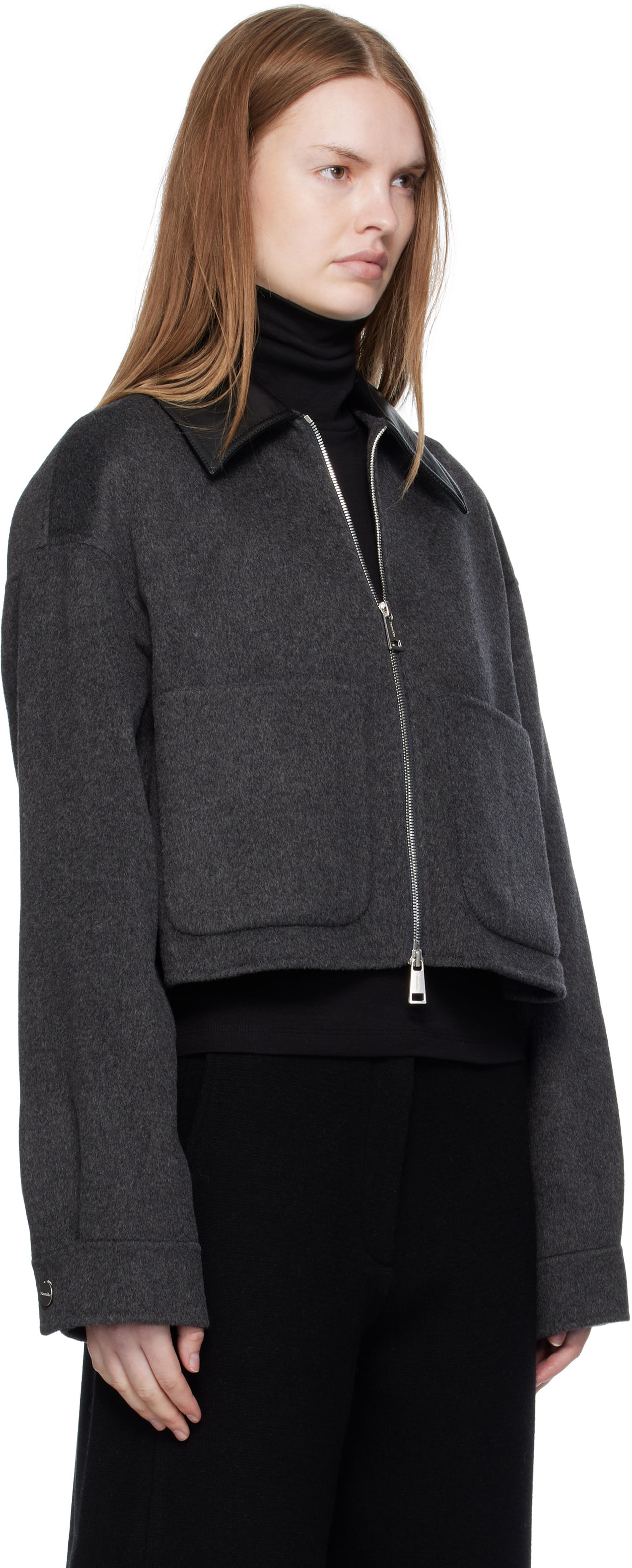 Jakke Nanushka Nanushka Phebe Cropped Jacket Grå | NW25PFJK12294, 1