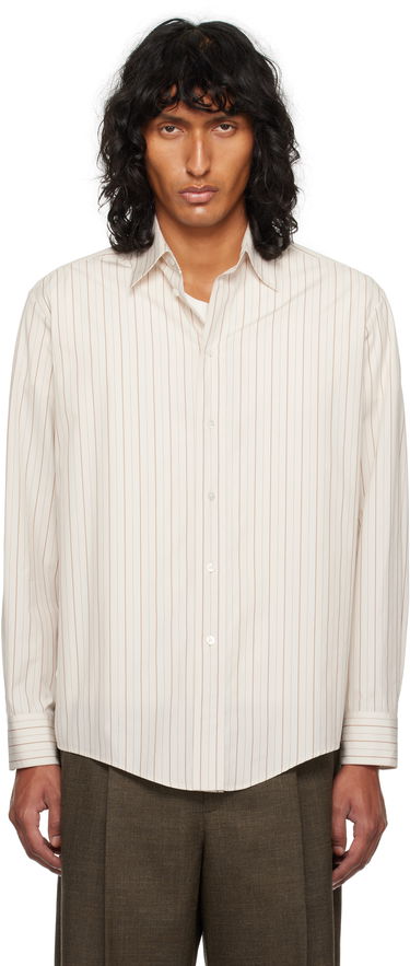 Skjorte The Row Luigi Striped Shirt Beige | 805-W3498, 0