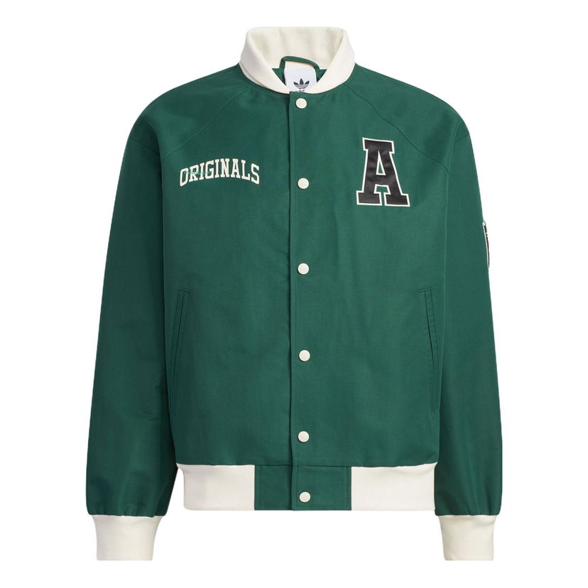 Bomberjakke adidas Originals Collegiate Twill Bomber Jacket Grøn | HY7224