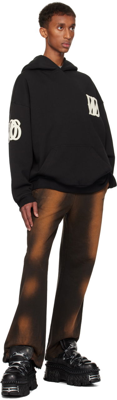 Sweatshirt We11done We11done Letter Logo Fleece Hoodie Sort | WD-TH3-24-877-U-BK, 3