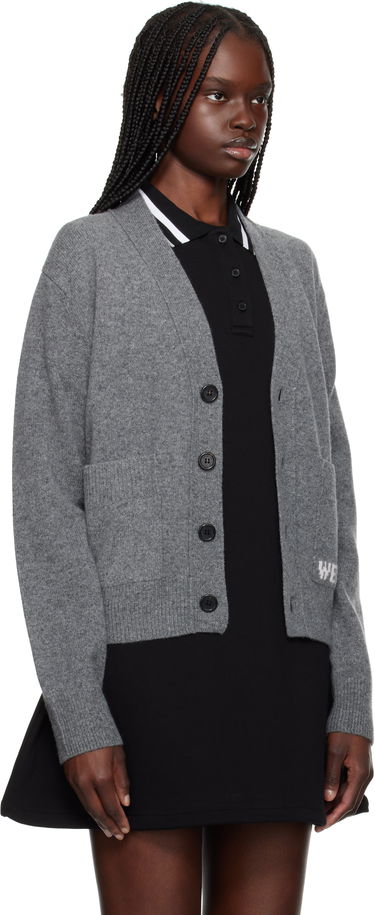Sweater We11done We11done Patch Pocket Cardigan Grå | WD-KC3-23-621-U-CH, 4