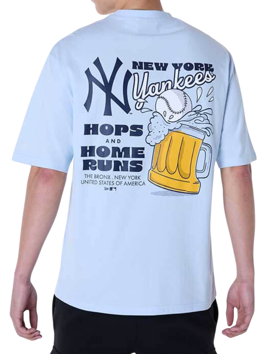 T-shirt New Era New Era MLB New York Yankees Food Graphic Oversized T-Shirt Blå | 60596211-60596211, 1
