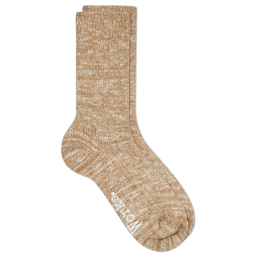 Sokker Universal Works Universal Works Slub Socks, Size Medium Brun | 23771-DSN