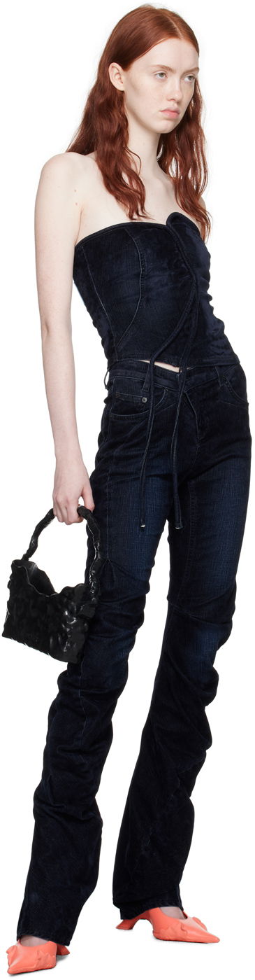 Jeans Ottolinger Ottolinger Offset Scrunch Jeans Blå | 1701712, 3