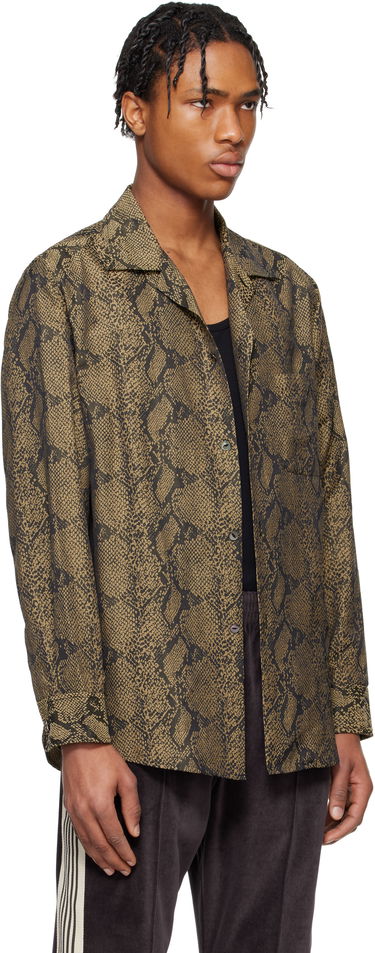 Skjorte Needles Needles One-Up Snakeskin Print Shirt Brun | QV103, 1