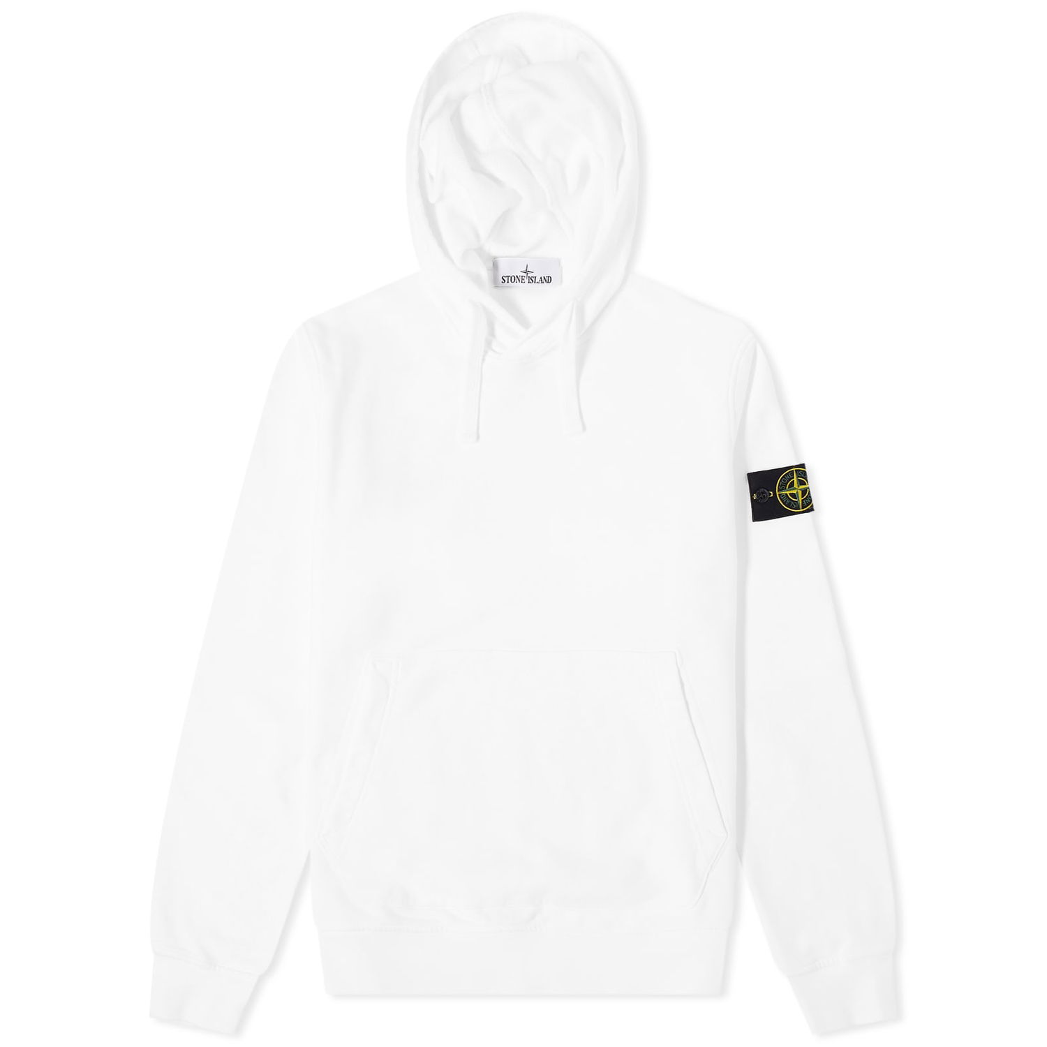 Sweatshirt Stone Island Garment Dyed Popover Hoodie Hvid | 801564151-A0001, 0