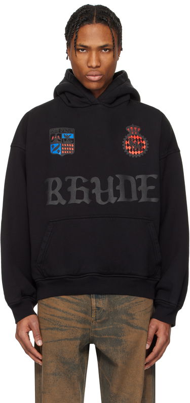 Sweatshirt Rhude Rhude Crest Oversized Hoodie Sort | RHPS25HO03012, 0
