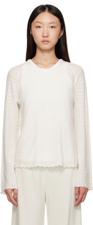 Sweater Loulou de Saison Loulou de Saison Greta Knit Sweater Hvid | GRETA, 0