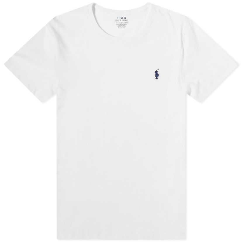 T-shirt Polo by Ralph Lauren Ralph Lauren Custom Slim Fit T-Shirt Hvid | 710671438186