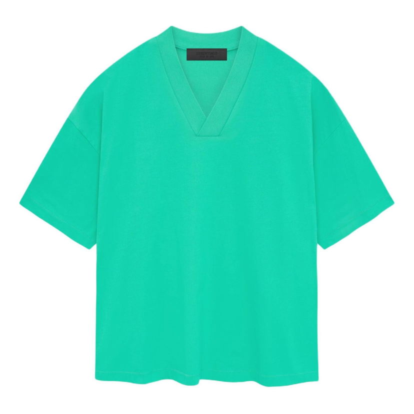 T-shirt Fear of God Essentials V-Neck T-Shirt Grøn | 125SP244212F