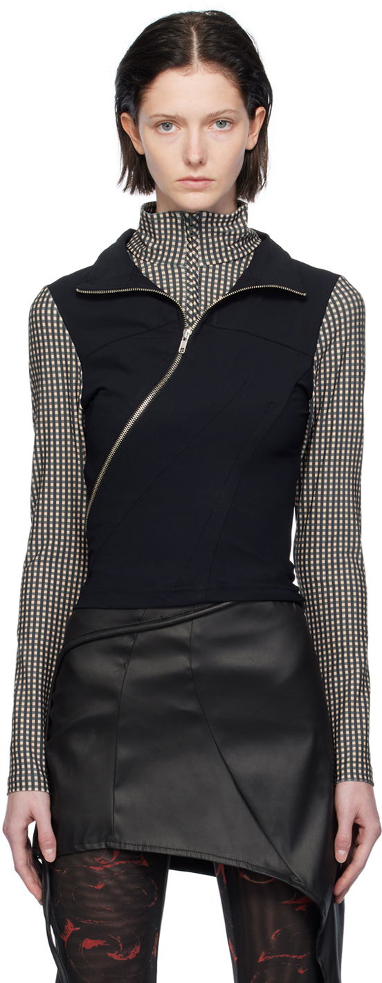 Sweater Ottolinger Ottolinger Double Collar Turtleneck Top Sort | 501501