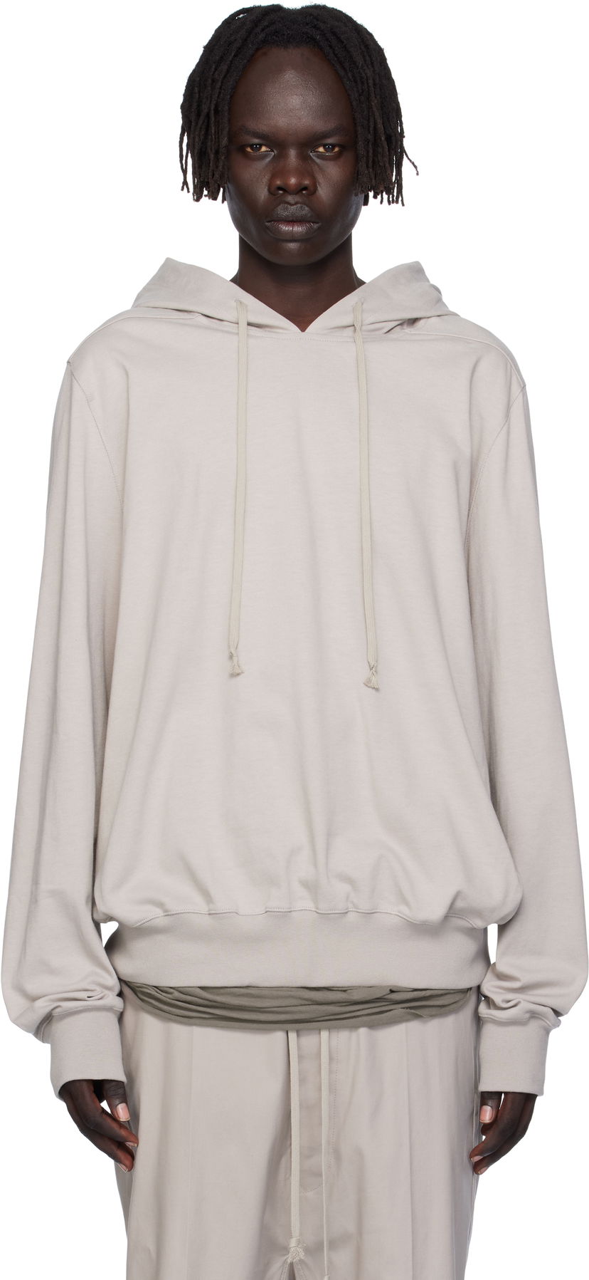 Sweatshirt Rick Owens Rick Owens Concordians Heavy Jersey Hoodie Beige | RU02E1281 BA