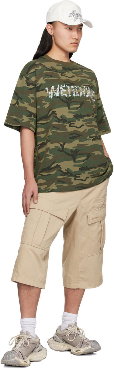 T-shirt We11done We11done Camo Sparkle Logo T-Shirt Grøn | WD-TT0-25-741-U-MX, 3