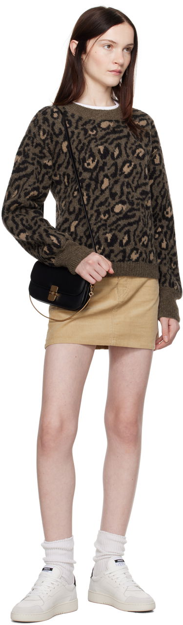 Sweater A.P.C. Leopard Print Crewneck Knit Sweater Grøn | WPAAO-F23337, 3