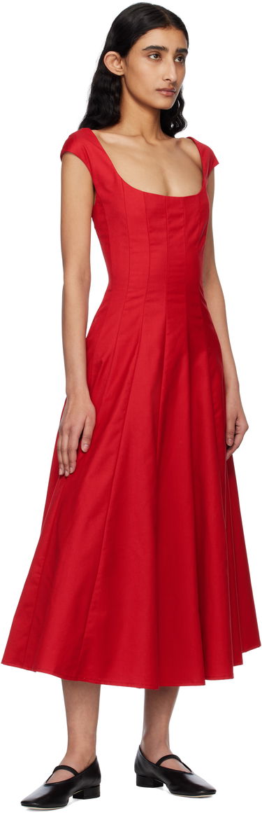 Kjole GUIZIO Guizio Leila Midi Dress Rød | S25404W161, 3