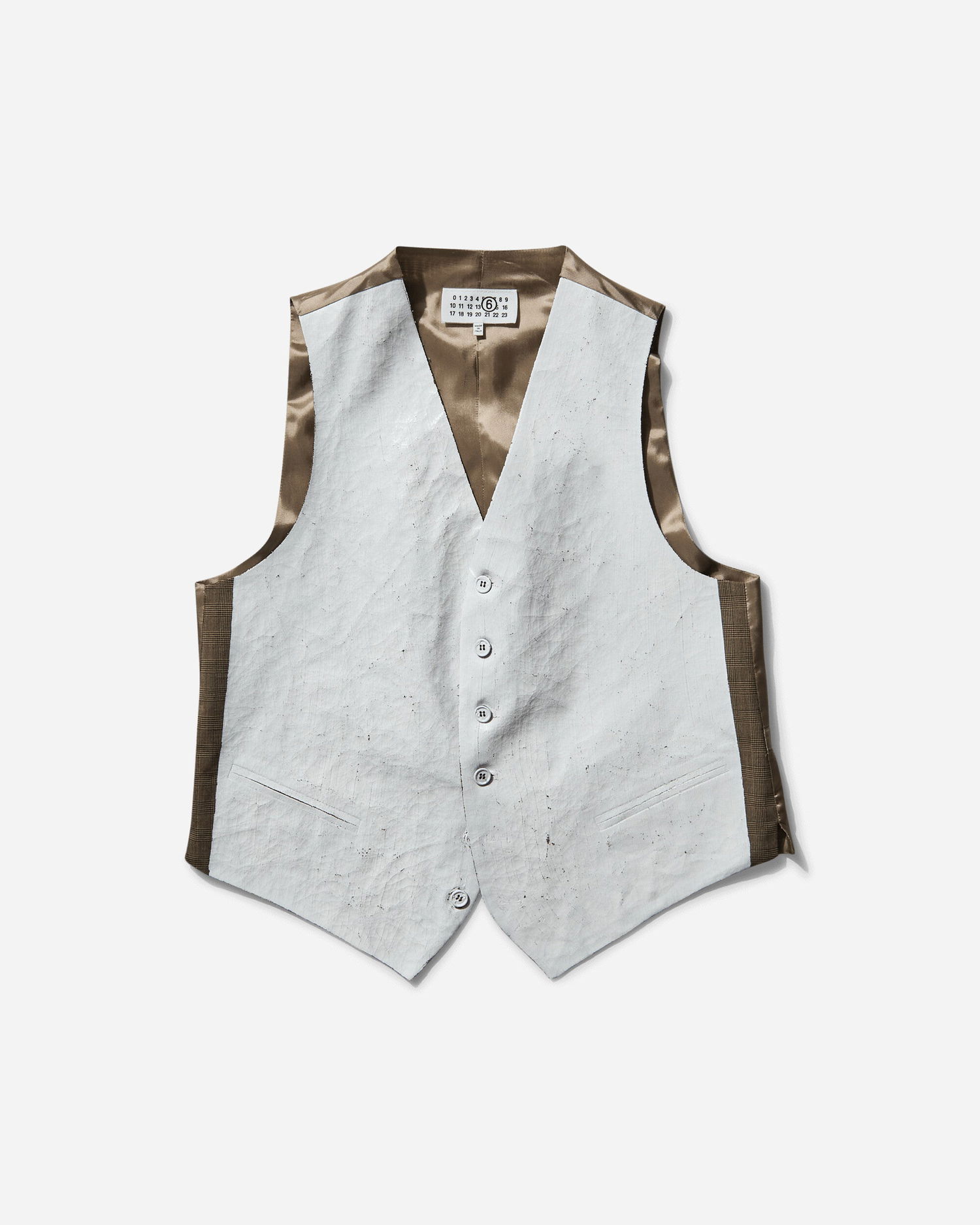 Vest Maison Margiela Half Painted Waistcoat Hvid | SH2FB0008 002F, 0