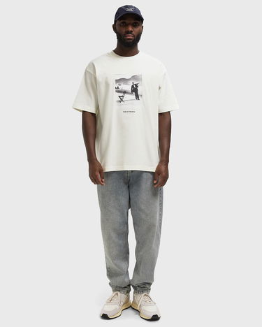 T-shirt Drôle de Monsieur Ice Skating Waiter T-Shirt Hvid | I-TS266-CO195-OW, 2