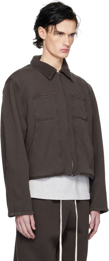 Sweatshirt LES TIEN Utility Cropped Jacket Grå | CF-1097, 1